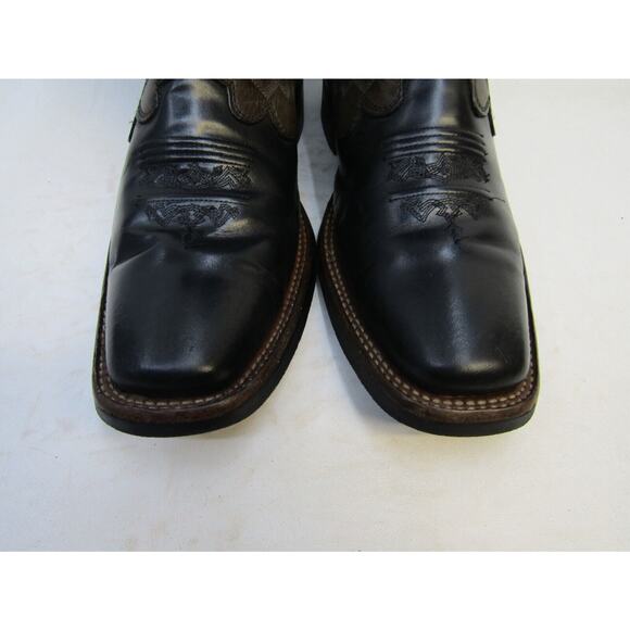 Montero Mens Size 9 D Blue Black Leather Cowboy Western Boots main image 10